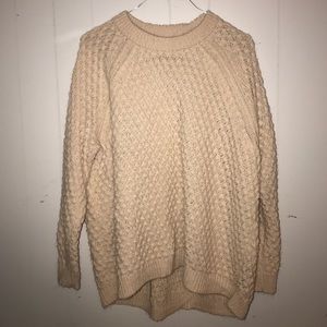 H & M Cream Knit Weave Sweater